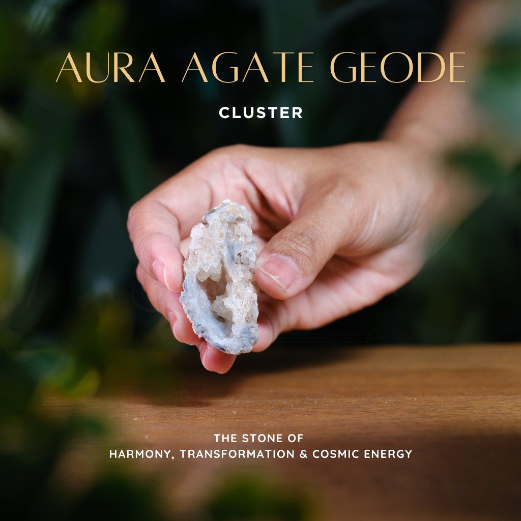 Aura Agate Geode Cluster